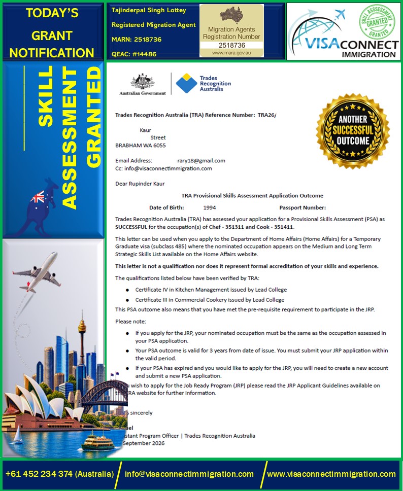 Visa Grant